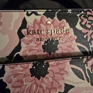 Kate Spade Black and Pink Floral Purse